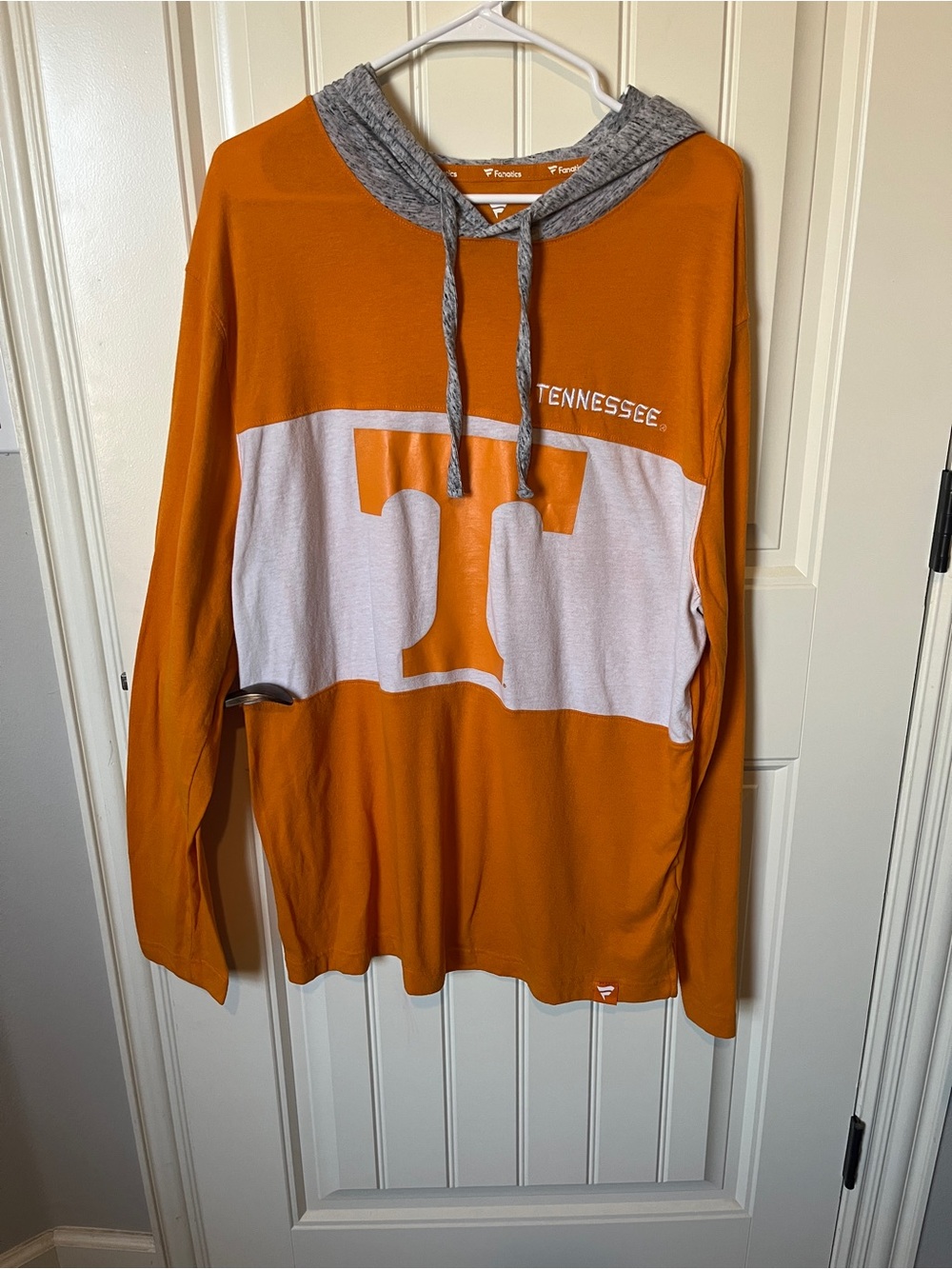 Fanatics Tennessee Orange and White Hooded Long-Sleeve Shirt